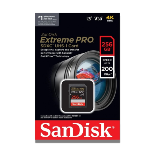SanDisk Extreme PRO 256GB SDXC UHS-I Memory Card