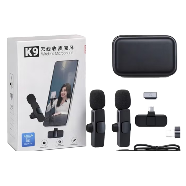 K9 Dual Wireless Lavalier Microphone System