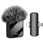 TX Wireless Clip-On Lavalier Microphone with Dual-Connector Receiver